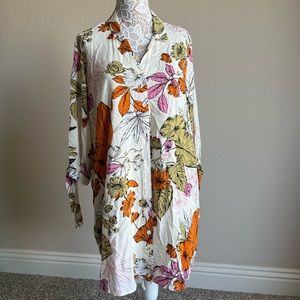 Floral Print Shirt Dress